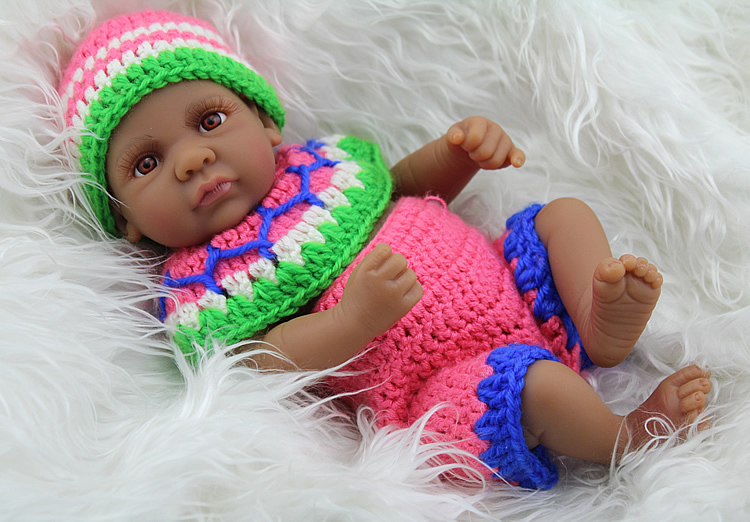 10 Inch Silicone African American Black Reborn Babies Doll ...