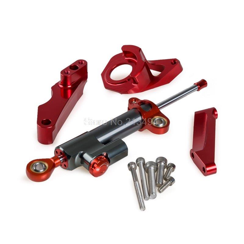 Red CNC Steering Damper & Bracket Kit For Suzuki GSXR600/750 K4 K5 2004-2005 Good Quality Tools