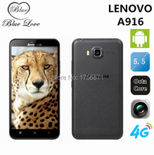 Free Shipping Original Lenovo A916 5.5″ 1280*720 IPS 4G LTE Android 4.4 Cell Phone MTK6592 Octa Core 1GB RAM 8GB ROM Dual SIM