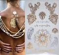 300 style Body art chain gold tattoo temporary tattoo tatoo flash tattoo metallic tattoo jewelry temporary