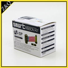 Korea IDP Smart YMCKO Ribbon 650643 used on all smart single and dual-side printer, includes color ribbon and Cleaning Roller
