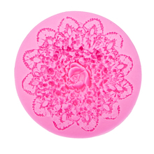 2016 Hot sale cake mold lace flower-shaped silicone mold chocolate fudge cake decorated kitchen accessories FT-008