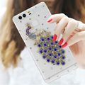 Bling bling Peacock Rhinestone Clear plastic for Huawei P9 case for Huawei Ascend P9 5 2