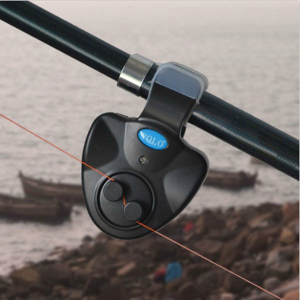 Image of Black small MINI Electronic Wireless ABS Fish Bite Alarm Sound Running LED Sensitive Mat Drop Shipping