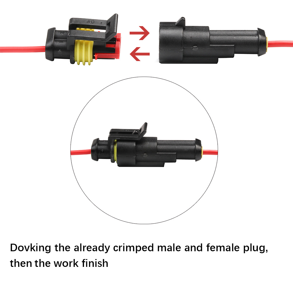 Description Picture 3 of item240/296/352/708pcs HID Waterproof Connectors 1/2/3/4 Pin Car Electrical Electri Wire Connector Plug Truck Harness