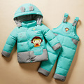 New Winter Children Clothing Duck Down Kit Jacket Sets For Girls Boy Parkas Set and Pants