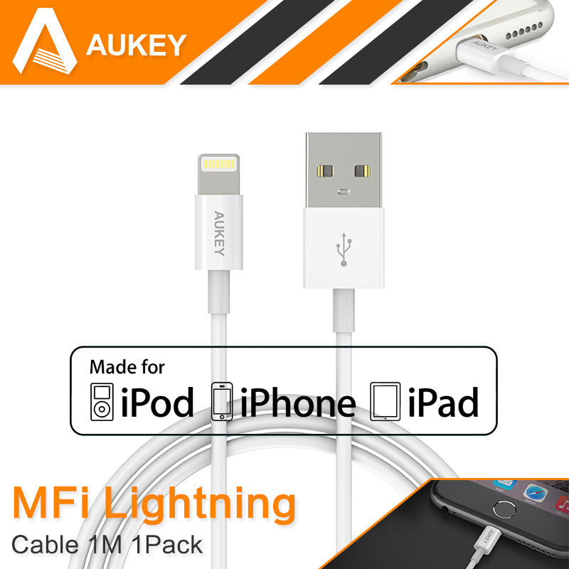 Image of Aukey For Apple MFi Certified For iPhone 5 5C 5S 6 6s 6Plus ipad Air For Lightning 8 pin USB Data Charger Cable Line IOS 6 7 8