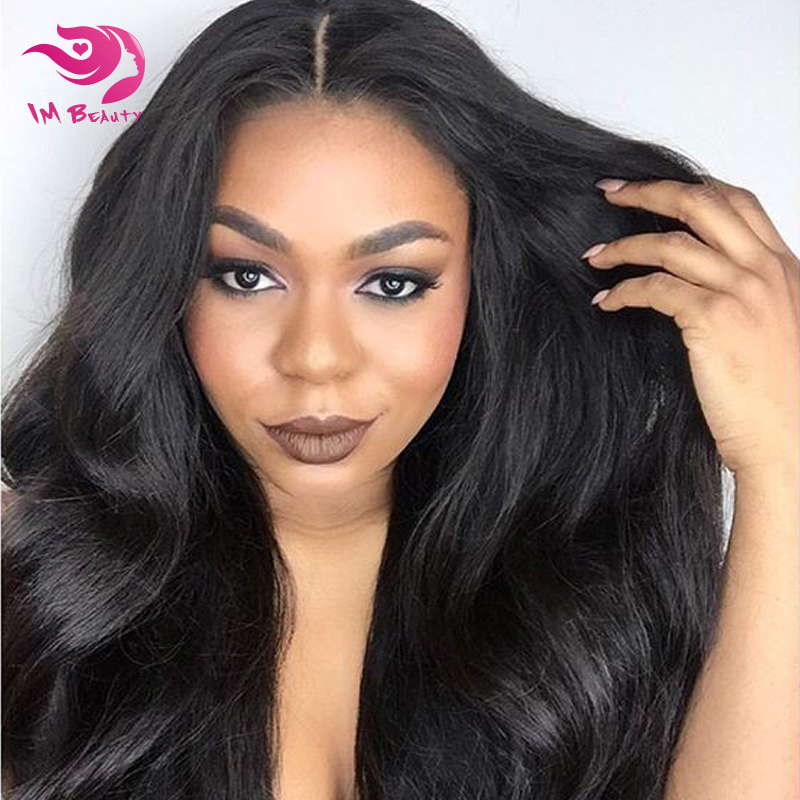 Image of 100% Virgin Brazilian Full Lace Wigs/Lace Front Wigs Glueless Body Wave Human Hair Wigs Baby Hair Around For Black Women