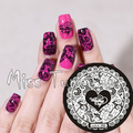 New Stamping Plate hehe50 Lace Rose Heart Elegant Nail Art Stamp Template Image Transfer Stamp Plate