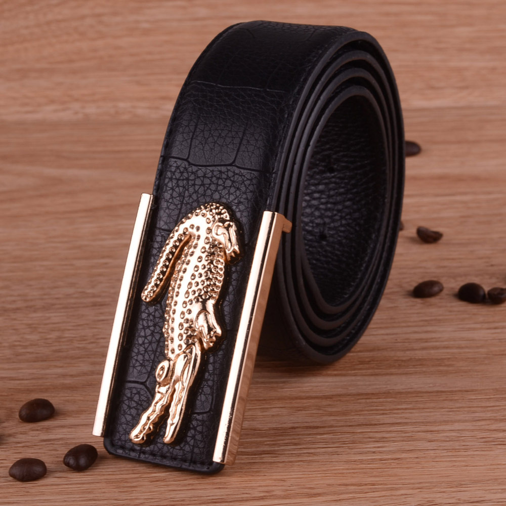 2015 crocodile gold silver buckle designer belts mens luxury leather brand belts for men and ...