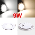 Ultra thin design 9W LED ceiling recessed grid downlight slim round panel light free shipping