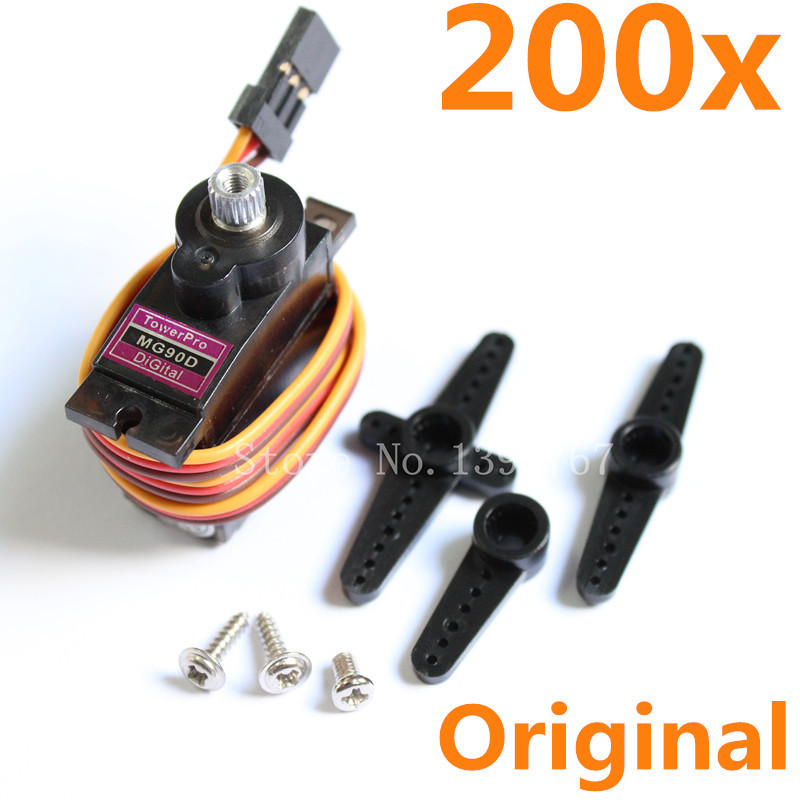 200pcs TowerPro 9g Micro Servo Motor MG90D Digital Metal Gear 2.5kg