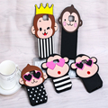 3D Cartoon Monkey Love Heart Eyes Crown Simian Case Soft Silicone Back Cover For Samsung Galaxy
