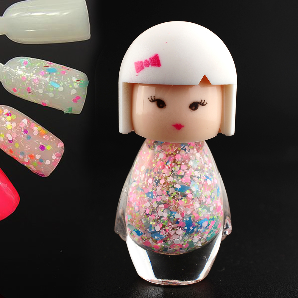 Image of New Fashion Cute Baby Doll Design Sexy Acrylic Nail Art Polish Glitter Pure Color Beauty Nail Decoration