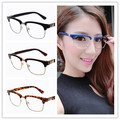 Semi rimless Glasses Frames Classic Popular Resin Men Women Ladies Decorative Reading Glasses Frames No Degree