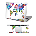 Hot Sale World Map Painting Sticker Notebook Vinyl Decal Laptop Top and Wrist Pad Skin For