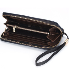Men Wallets Patchwork Zipper Wallet Coffee Blue Large Style Quality PU Leather Business Clutch Handbag Purse Free Shipping S188