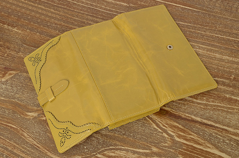 Imported Grain Leather Korea Style Burnished Leather Women's Long