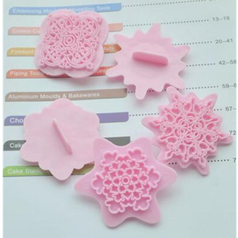 5pcs flower cake molds 2