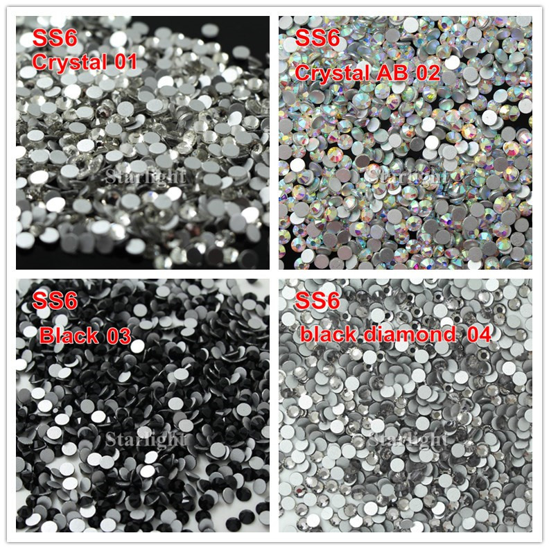 Image of 2015 nail rhinestone! SS6 2MM round crystal non hotfx rhinestosne for nail art shine strass Glass Crystal Material colorful