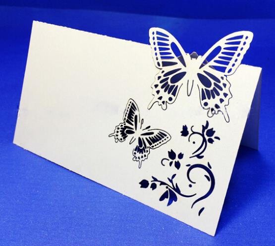 Paper Place Card Holder Butterfly Template 100pcs lot two butterfly flower vine pattern paper place Paper Place Card Holder Butterfly Template 100pcs lot two butterfly flower vine pattern paper place