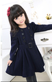 Short Capes Girl Wool Dress British Style Woolen Jacket For Girl Double Breasted Kid Winter Autumn