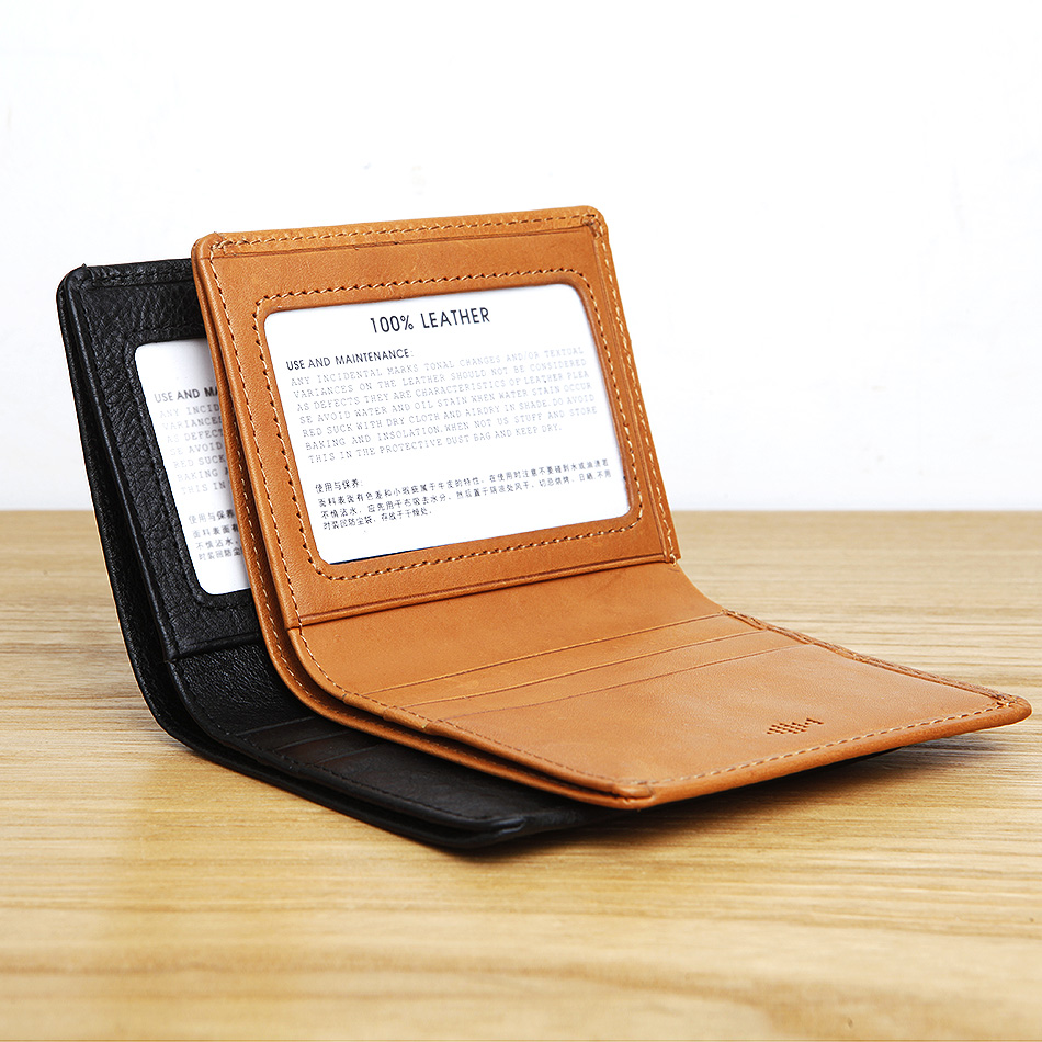 LAN Free shipment genuine leather wallet ultra thin wallet men's leather  wallet small wallet Mens slim leather wallet