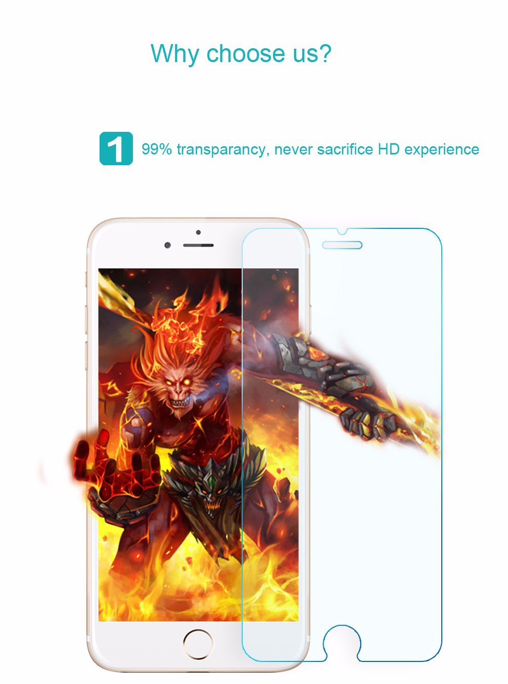 ecran protecteur 0 3mm Premium Tempered Glass for iPhone 6 4 7 9H Hard 2 5D