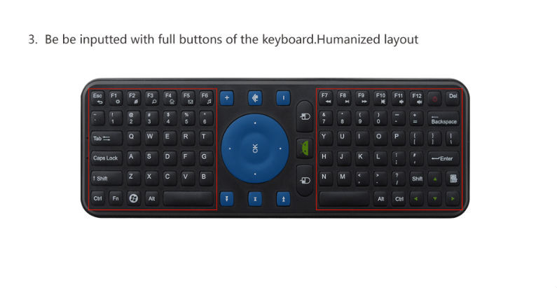 Measy RC7 Bluetooth Keyboard with Touchpad IR Remote