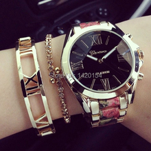 New GENEVA Floral Gold Watch Fashion Quartz Women Dress Watches