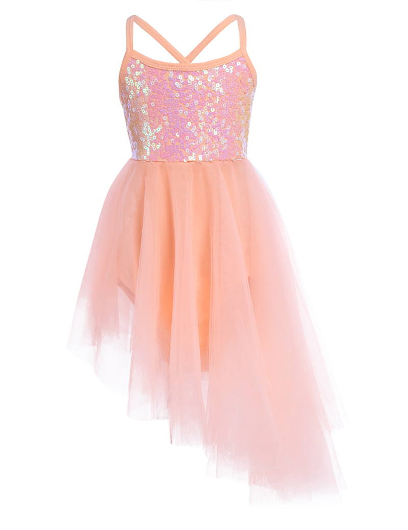 CHICTRY Sequined Tutu Ballerinas Stage Costume Kids Girls Lyrical Dance Dress Leotard