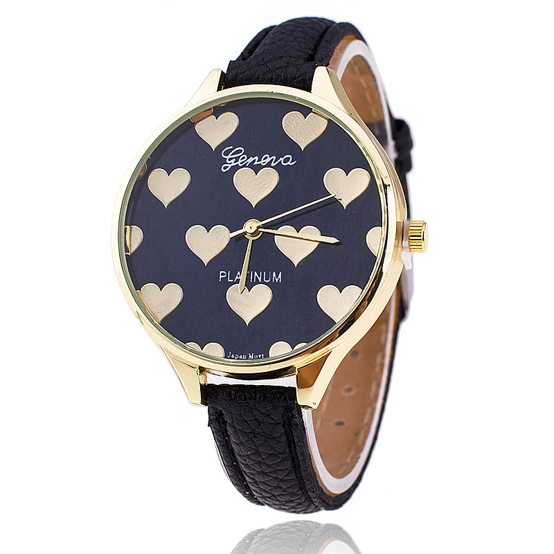 Image of New Fashion Leather Strap Women Geneva Watch Hot Casual Love Heart Quartz Watch Reloj Mujer Relogio Feminino BWSB1759