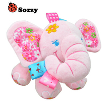 2015 Baby Rattle Toys/Sozzy Elephant Bed&Baby Carriage Bells/Infant Appease Toys/Multi-function Baby Puzzle Toy/Free Shipping