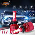 Auxbeam All in One SMD Chips Car H7 Headlight Bulbs 6500K 80W pair H7 Led Fog