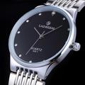 Simple Quartz Wristwatches 8mm Ultra Thin Men Women LAOGESHI Brand Watch Waterproof Stainless Steel Leather Band