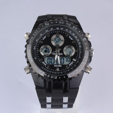 2015 Top Luxury Brand Sport Watches Men Rubber Strap Dual Time Russian Military Watch LED Digital