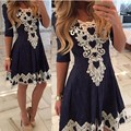 Hot Sale Vestido De Festa Womens Evening Party Dresses V Collar Half Sleeve Sexy Night Club