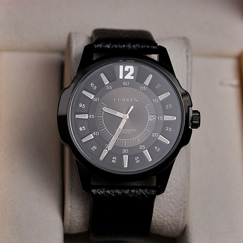 2015 Hot Sale Casual Curren 8123 Fashion Watch leather strap Men s Watches Luxury brand Sports