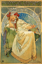alphonse mucha best picture poster Home Decoration Wall Sticker Print Stylish Retro Decor Nice Poster 40x60Cm #073