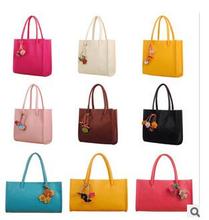 Handbag candy colored flowers fringed bag section crosses the vertical cross-section portable shoulder bag Post