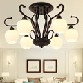 Modern American minimalist atmosphere ceiling lights living room bedroom lamp round LED bulb Iron ceiling foyer