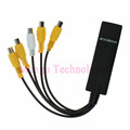 2016 Easy Cap Recorder Capture Card External 4 Channel USB 2 0 DC60 TV DVD VHS