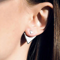 New Summer Style Gold Color Silver Color Triangle Stud Earrings For Women Fine Jewelry bijoux brincos