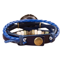 Excellent Quality 2015 New Fashion Hot Colorful Vintage women watches Weave Wrap Rivet Leather Bracelet wristwatches