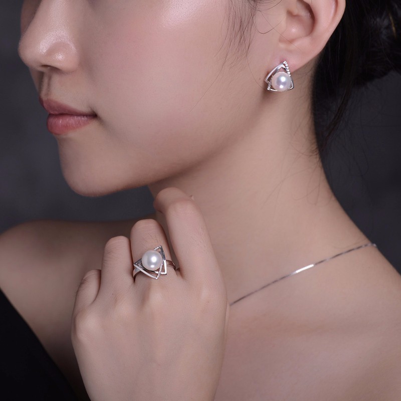 tz09044set silver pearl earring necklace fine jewelry (4)