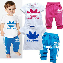 2016 Brand New Summer Boys Clothes Rabbit Children Clothes For Boys Toddler Baby Boys Clothing Set Short Sleeve T Shirts+ Pant