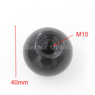 Threaded Knob Plastic Machine Operation Handle Ball 40mm Dia 10mm Bore 