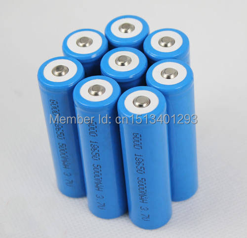 8PCS 5000mAh 3 7V 18650 Li ion Rechargeable Battery for UltraFire LED Flashlight Torch flash light