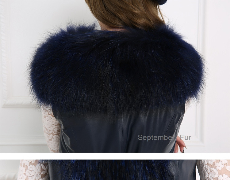 leather and fur collar waistcoat for women (7)