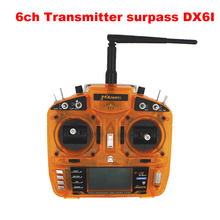 MKRON 2.4G 6ch remote quadcopter controller Transmitter 2 & 3 position switch flap gray orange Mode1&Mode2 for RC helicopter 6ch